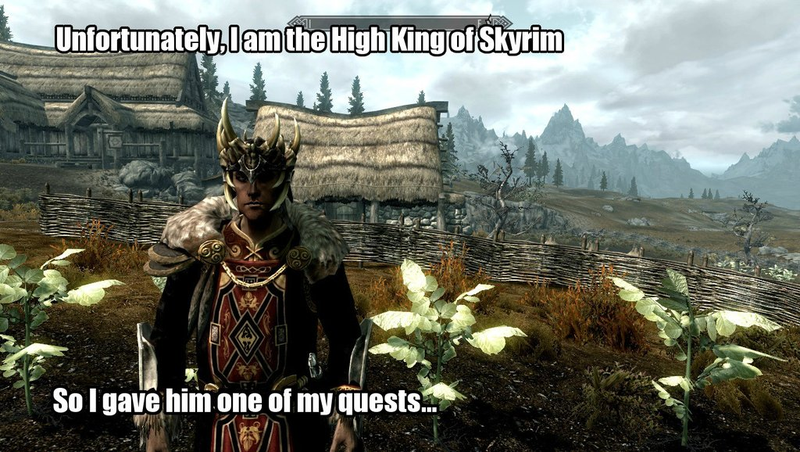 Illustration for article titled Okay, Maybe The High King of Skyrim Can Be A Nice Guy. Sorta.